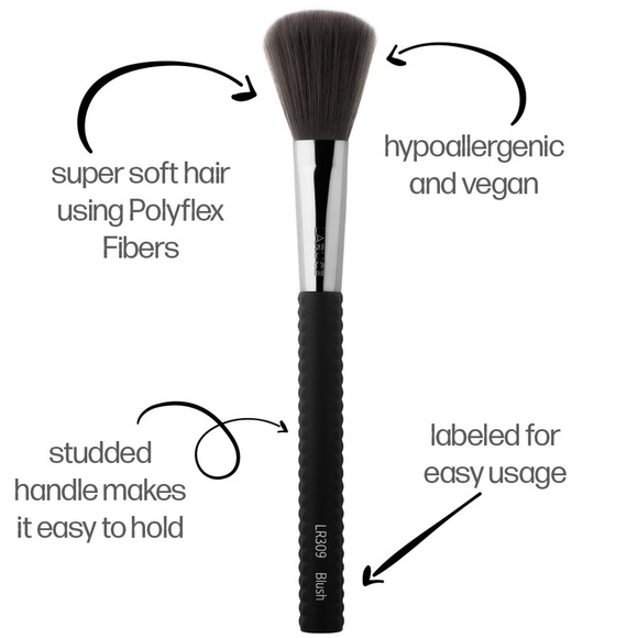 Alamar Cosmetics VIVAS las CHEEKAS palette & Laruce LR309 Cheek Brush - Picture 11 of 11